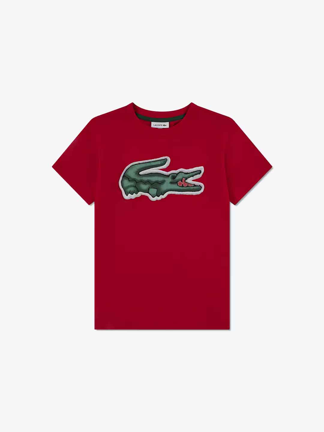 Lacoste t-shirt kids rosso logo grande 8-16 anni 947072 RCJ ROSSO LACOSTE 