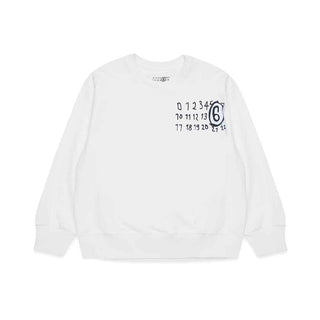Maison Margiela felpa bianco con logo numerico M60896 MM02X BIANCO MAISON MARGIELA 