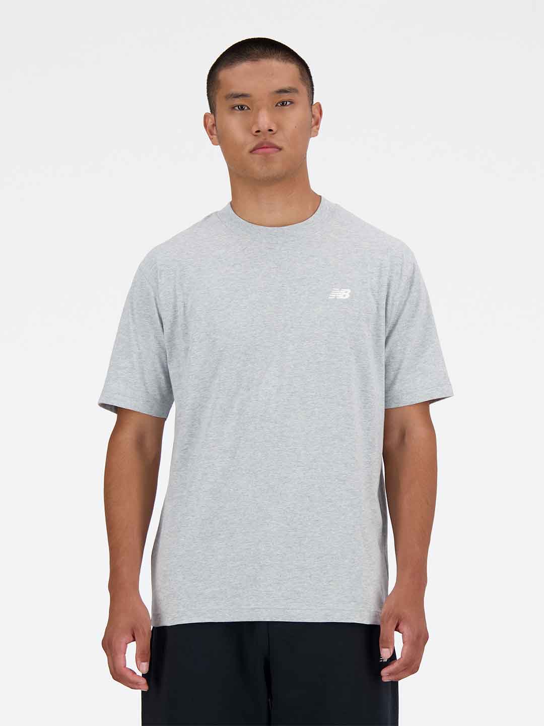 New Balance t-shirt grigio con logo bianco MT41509AG GRIGIO NEW BALANCE 