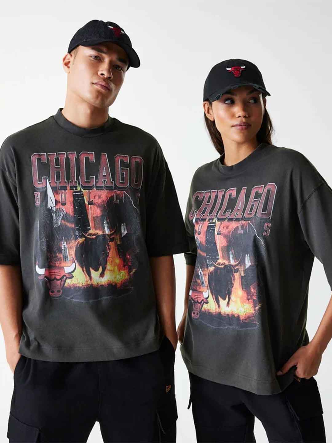 New Era t-shirt grigio Chicago Bulls 60684355 GRIGIO NEW ERA 