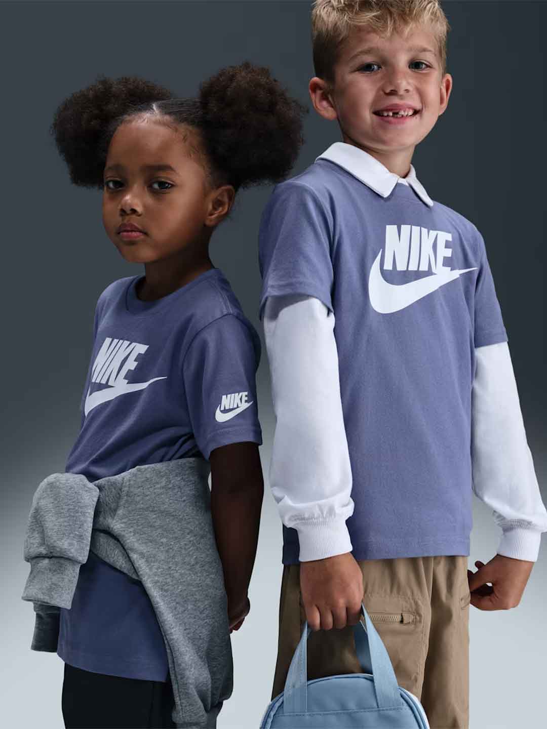 Nike t-shirt kids celeste con logo bianco 2-7 anni 86J575-UG5 CELESTE NIKE 