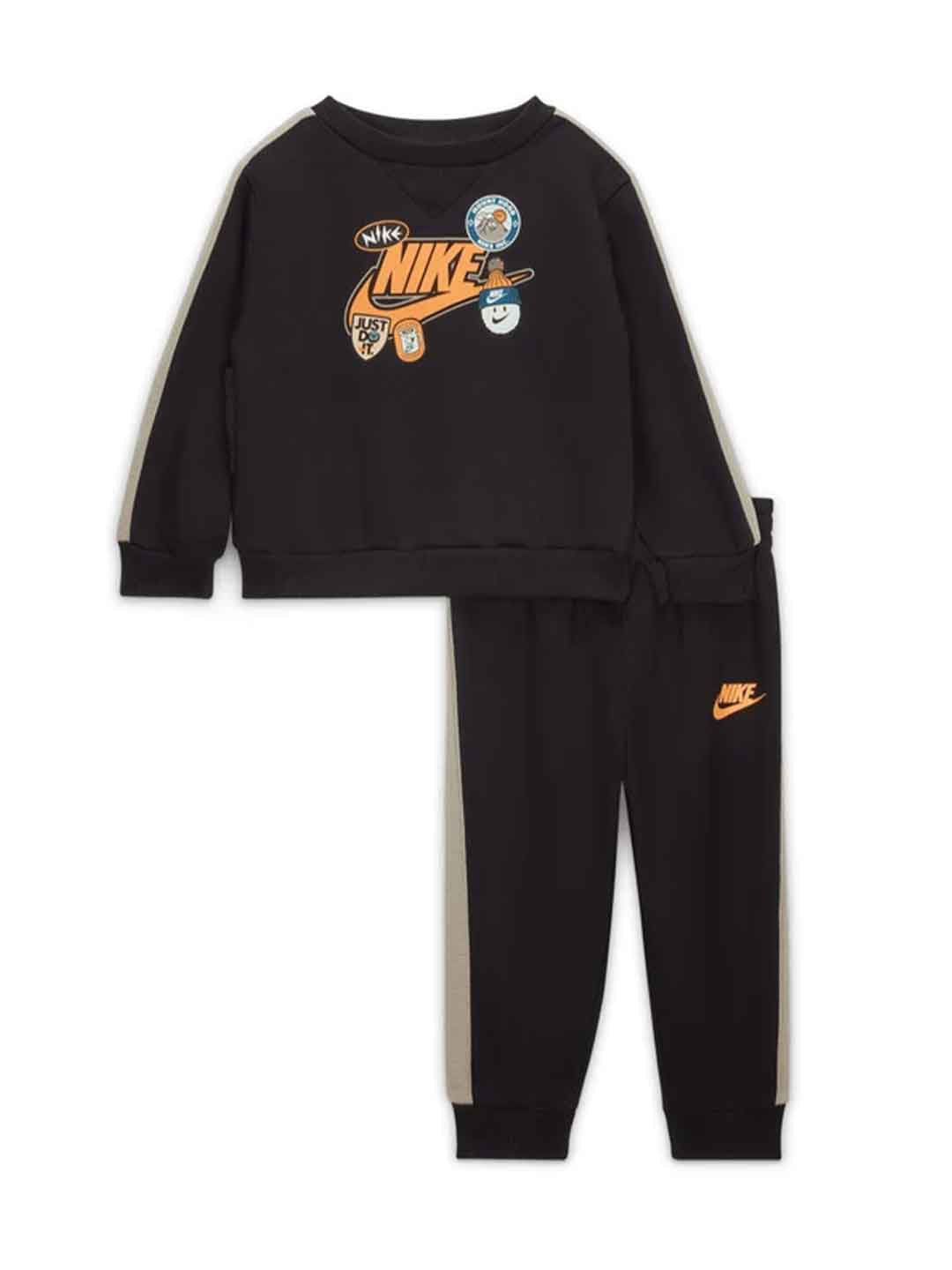 Nike coordinato kids nero con stampa 2-7 anni 86N497-023 NERO NIKE 