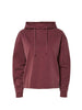 Pieces coordinato bordeaux in tuta con cappuccio