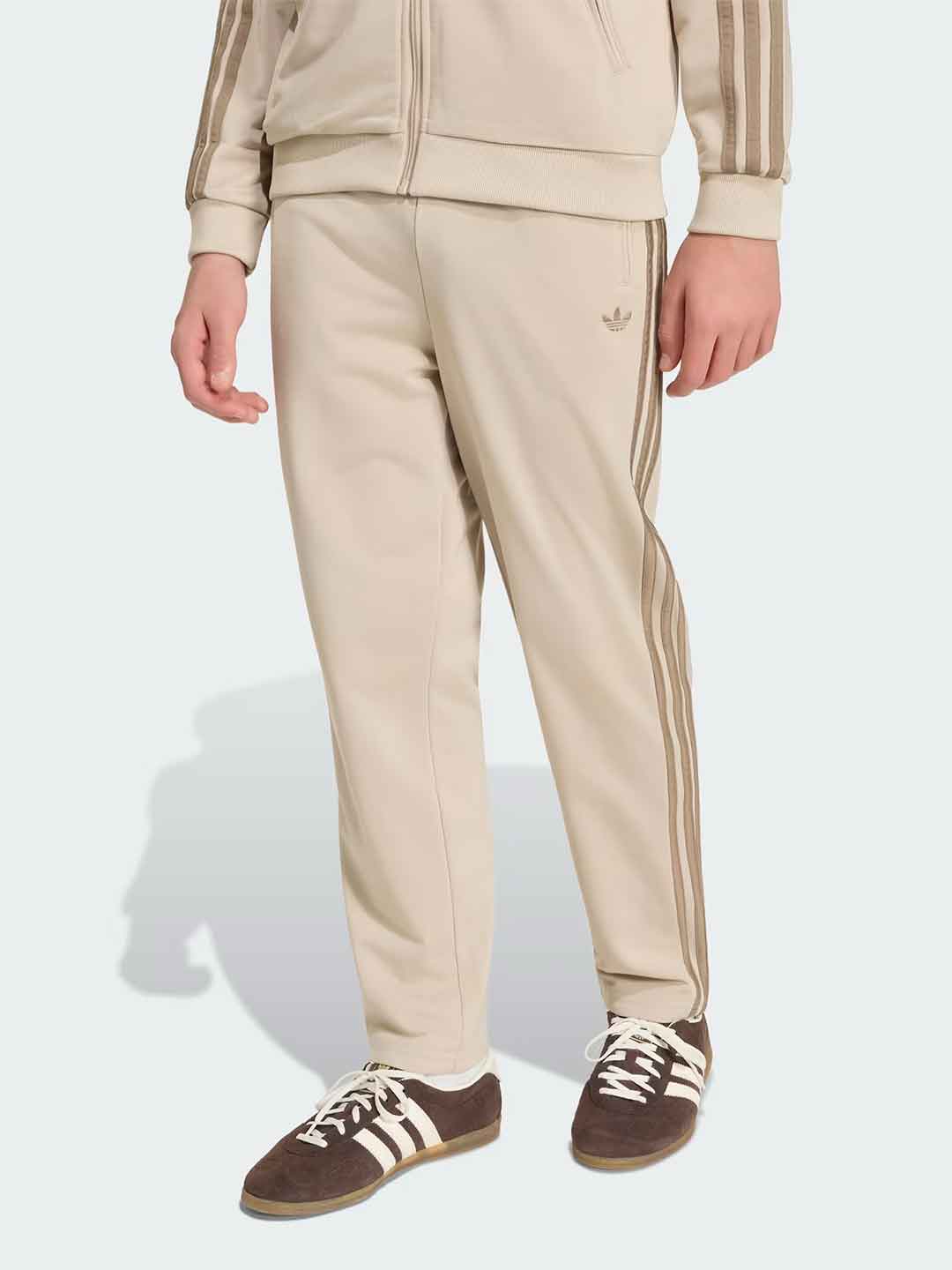 Adidas Firebird pantalone kids beige con bande marroni 7-16 anni HE6652 BEIGE ADIDAS 
