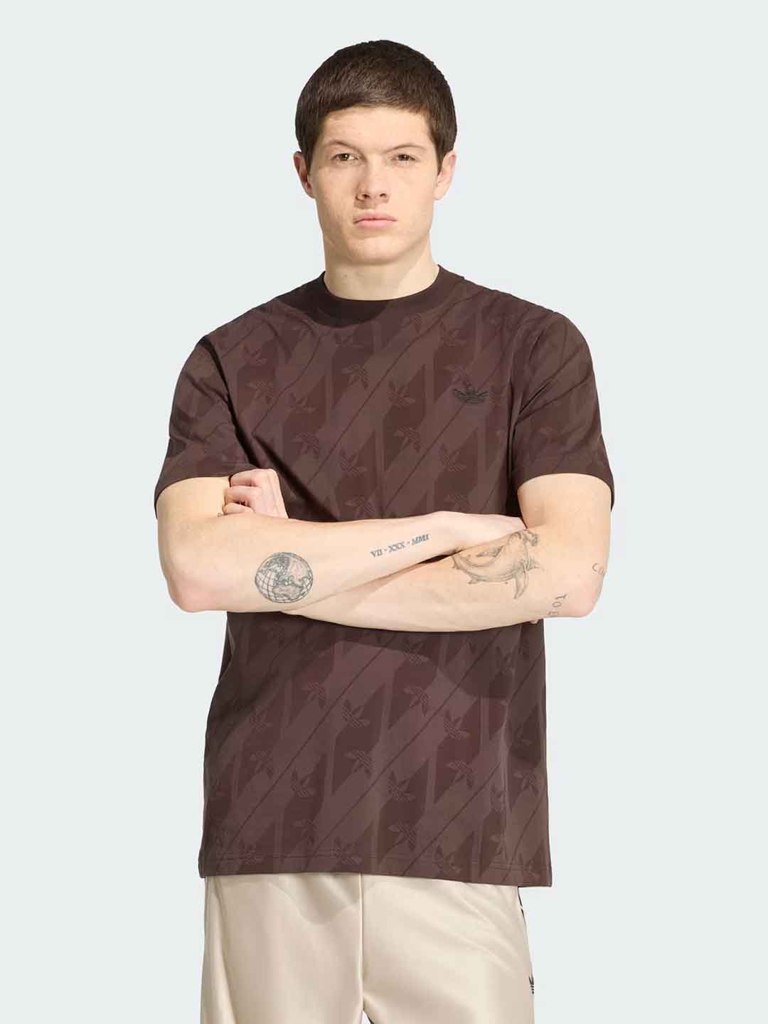 Adidas Monogram t-shirt marrone IA4531 MARRONE ADIDAS 