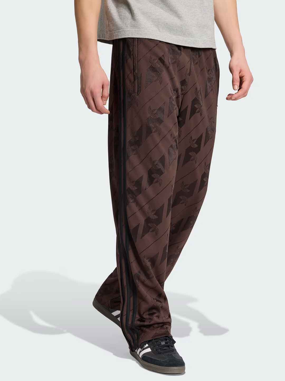 Adidas Firebird Monogram pantalone marrone IA4540 MARRONE ADIDAS 