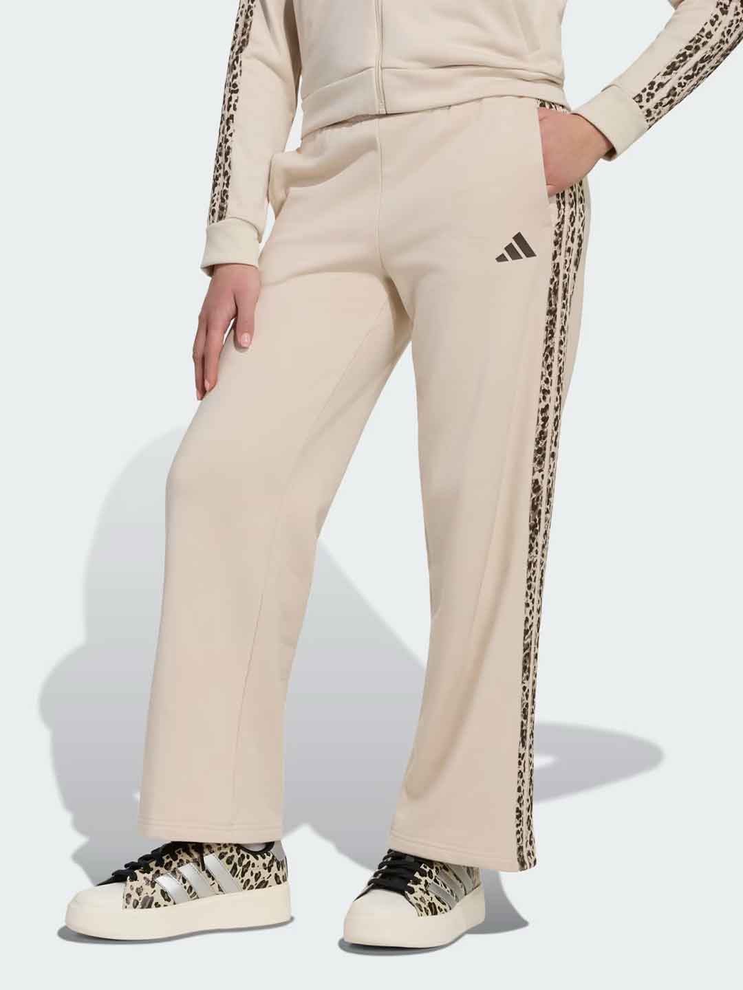 Adidas Animal pantalone kids beige con bande maculate 5-15 anni KC7198 BEIGE ADIDAS 