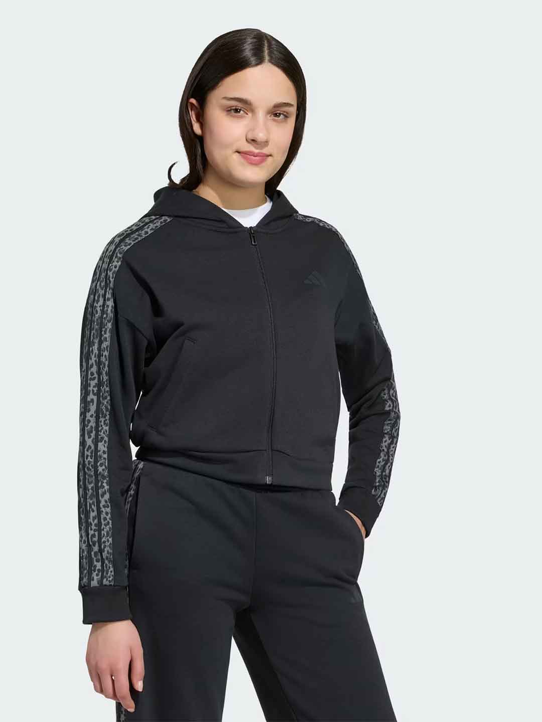Adidas felpa kids nero con bande maculate 5-15 anni KC7203 NERO ADIDAS 