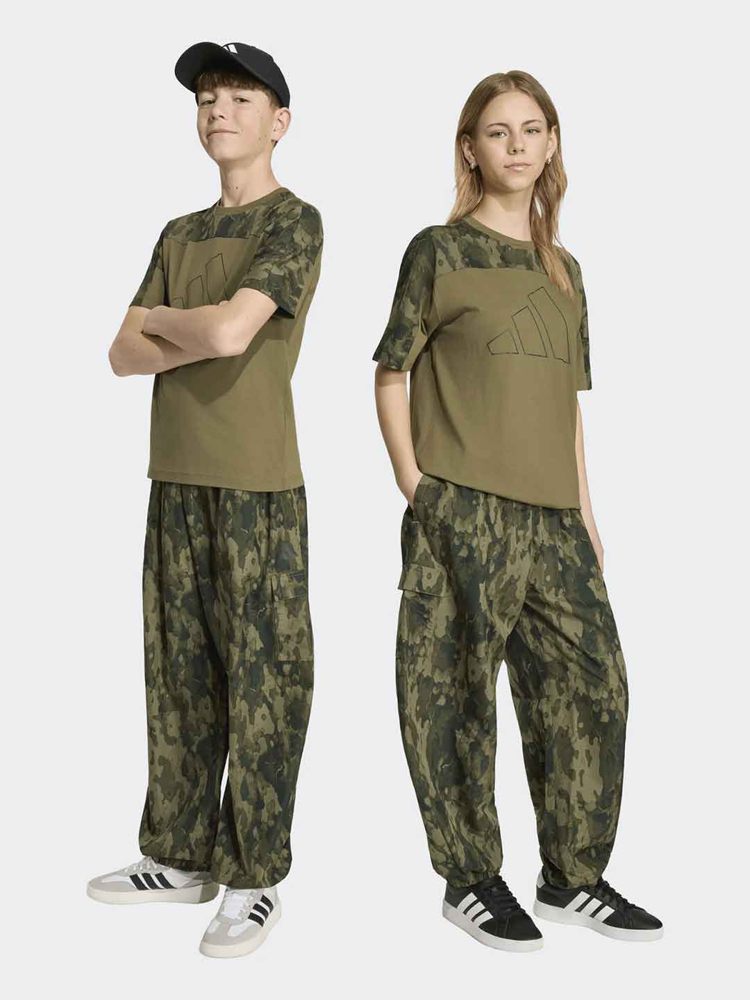 Adidas Essentials Camo pantalone kids verde mimetico 5-16 anni KC9701 MIMETICO ADIDAS 