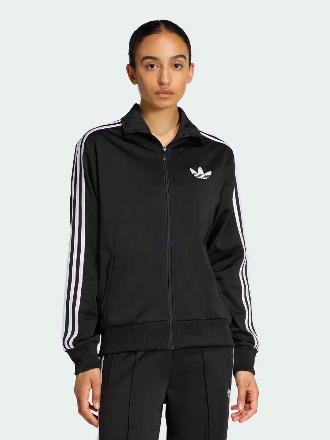 Adidas Firebird felpa nero con bande bianche KD7983 NERO ADIDAS 