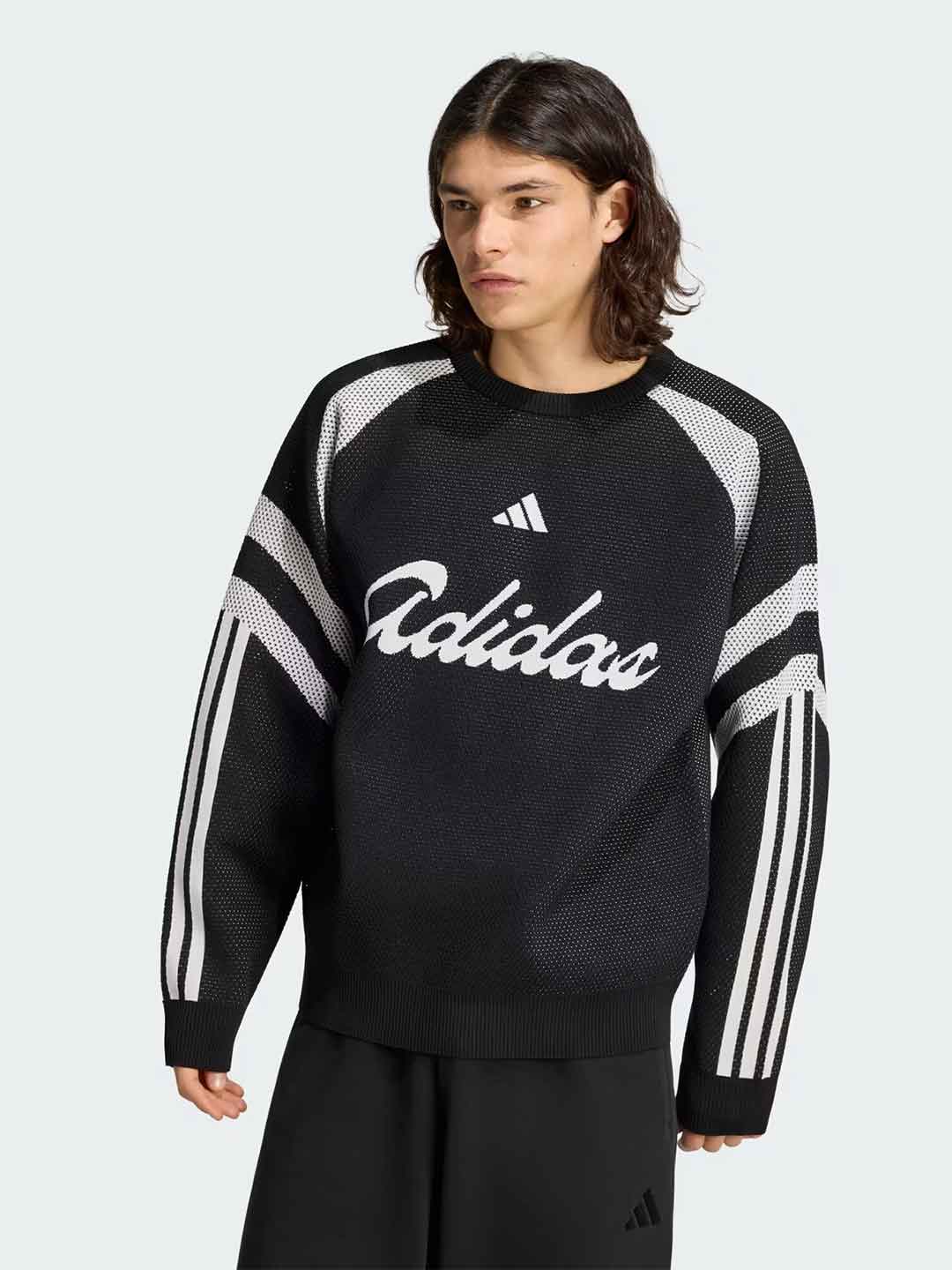 Adidas maglione nero in maglia KF4814 NERO ADIDAS 