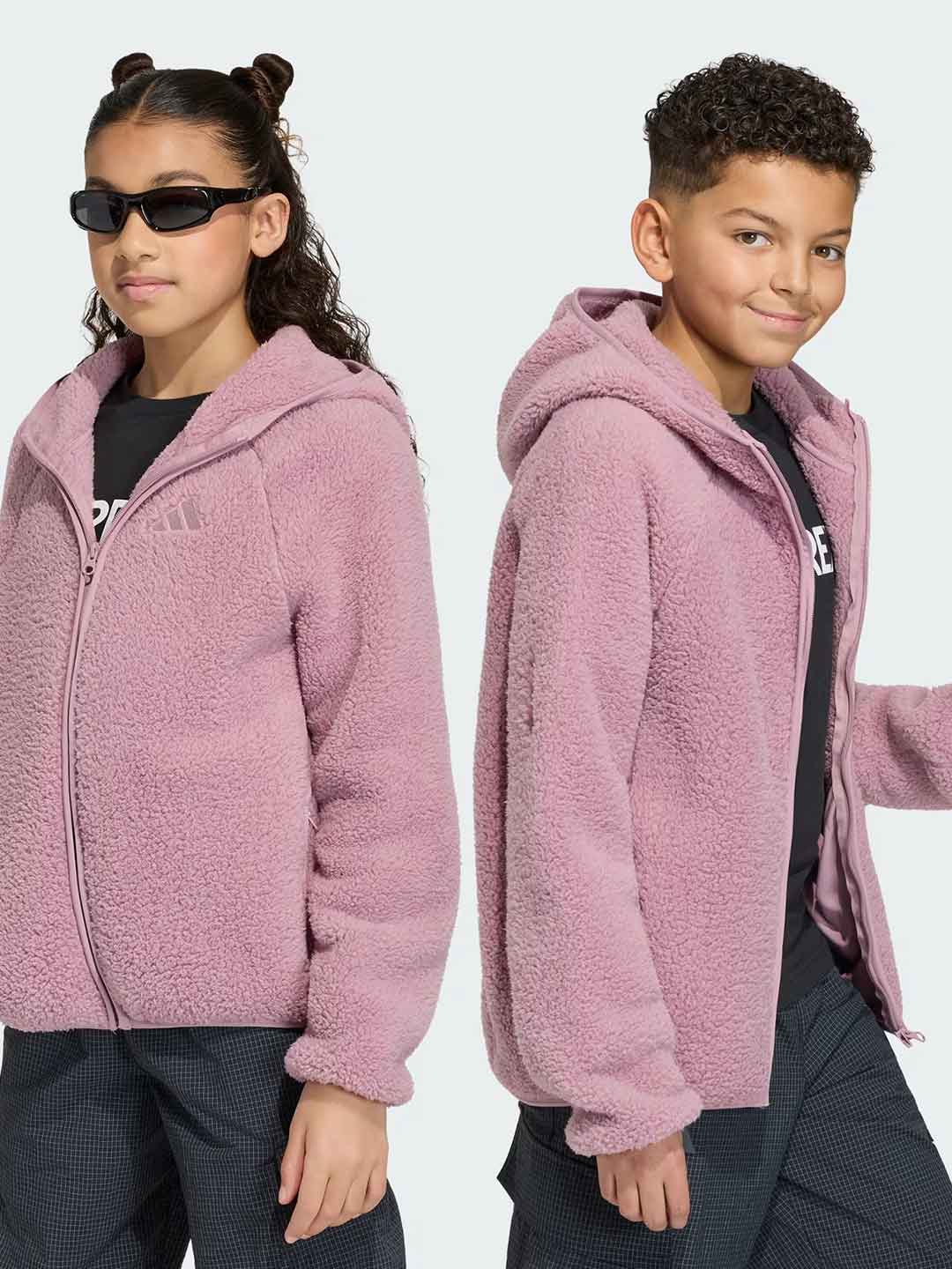 Adidas felpa kids rosa in teddy 11-14 anni KG7691 ROSA ADIDAS 