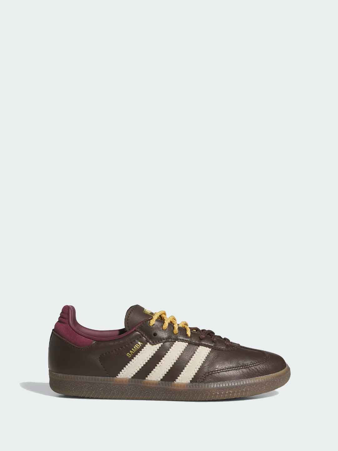 Adidas Samba OG sneakers marrone con tab bordeaux KI8139 MARRONE ADIDAS 
