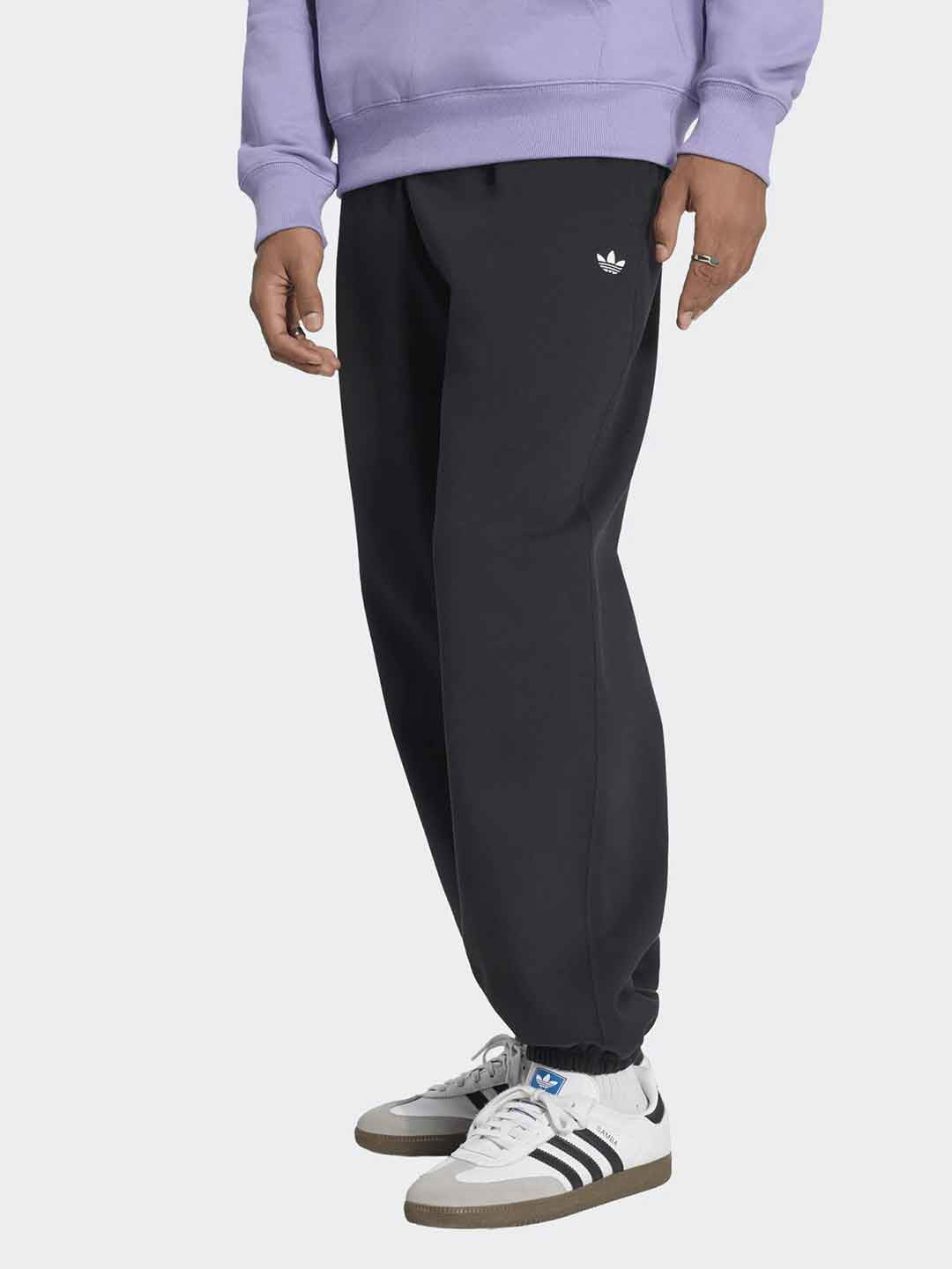 Adidas Trefoil Essentials pantalone nero fondo elasticizzato KQ8561 NERO ADIDAS 