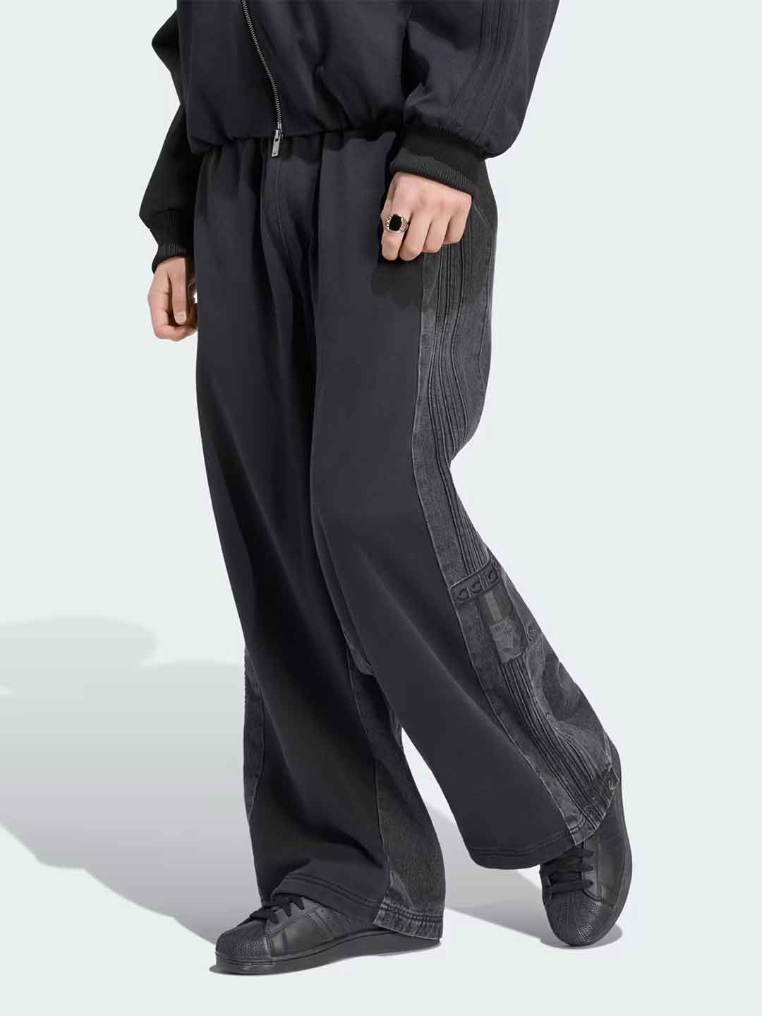 Adidas Adibreak pantalone nero retro in jeans KQ8851 NERO ADIDAS 