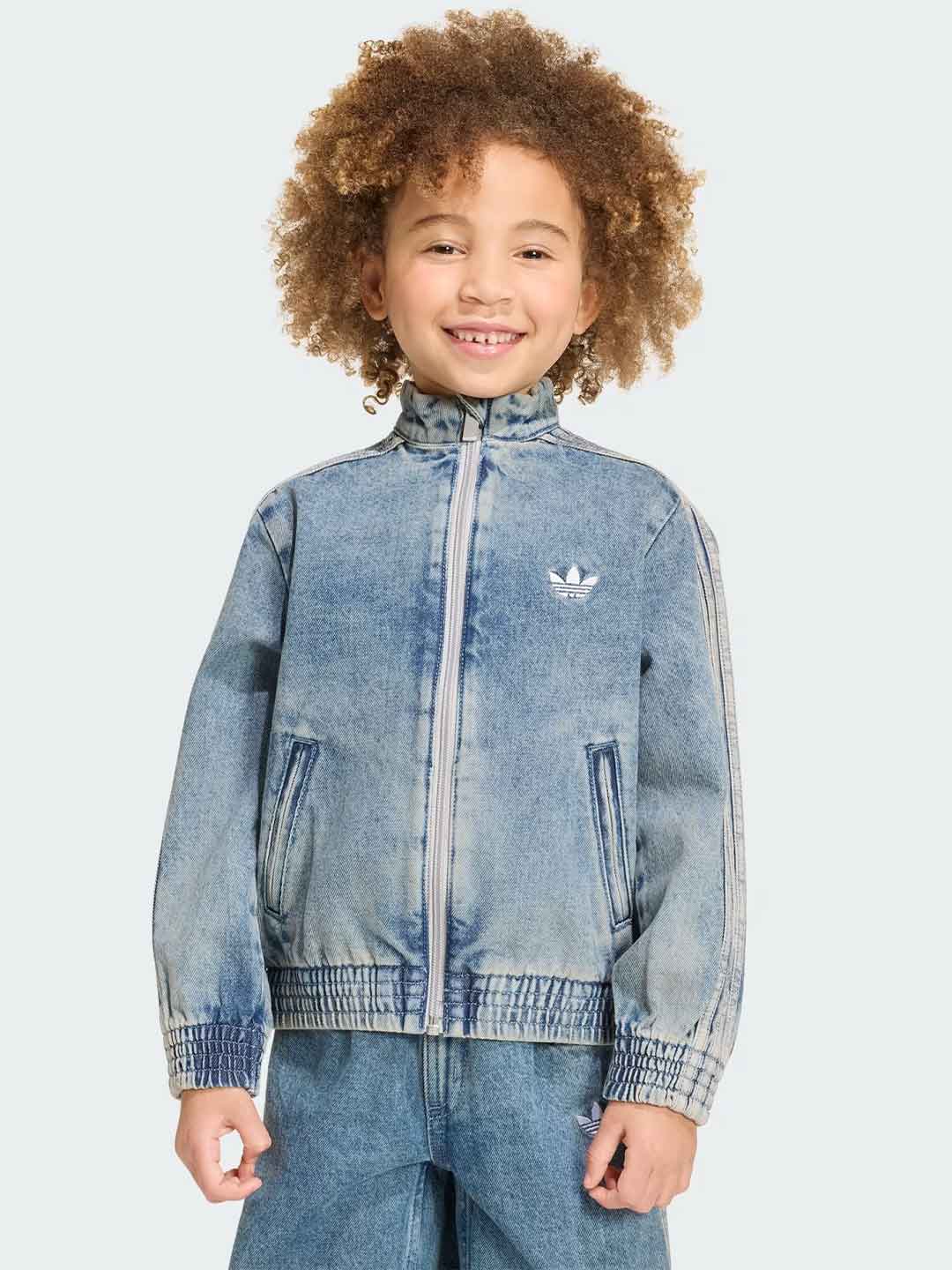 Adidas Firebird felpa kids in jeans 3-8 anni KQ8874 JEANS ADIDAS 