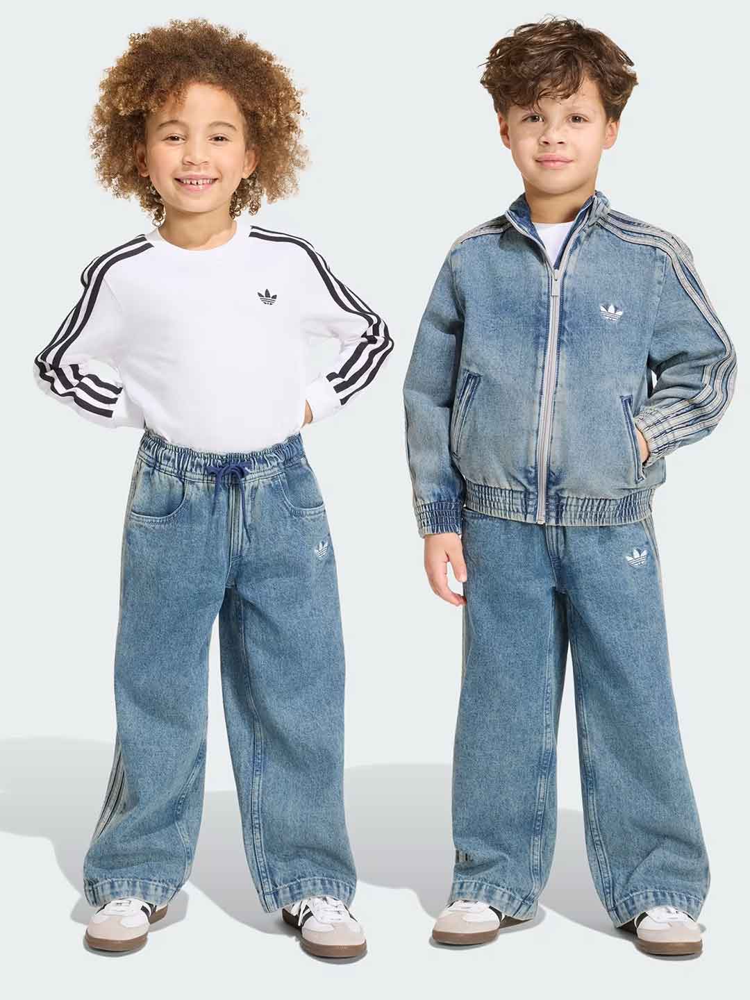Adidas Firebird jeans kids 3-8 anni KQ8875 CELESTE ADIDAS 