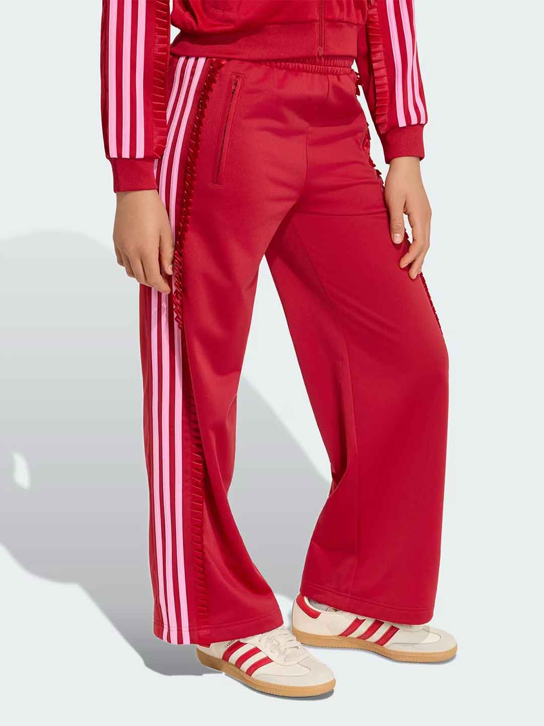 Adidas Firebird pantalone kids rosso con bande rosa 9-15 anni KQ8891 ROSSO ADIDAS 