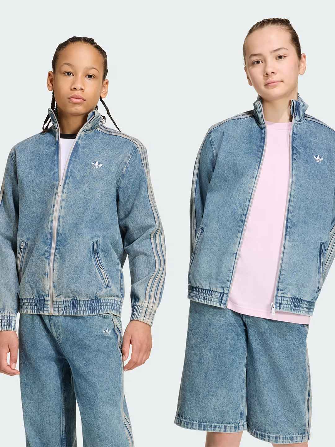 Adidas Firebird felpa kids in jeans 7-16 anni KR6530 JEANS ADIDAS 