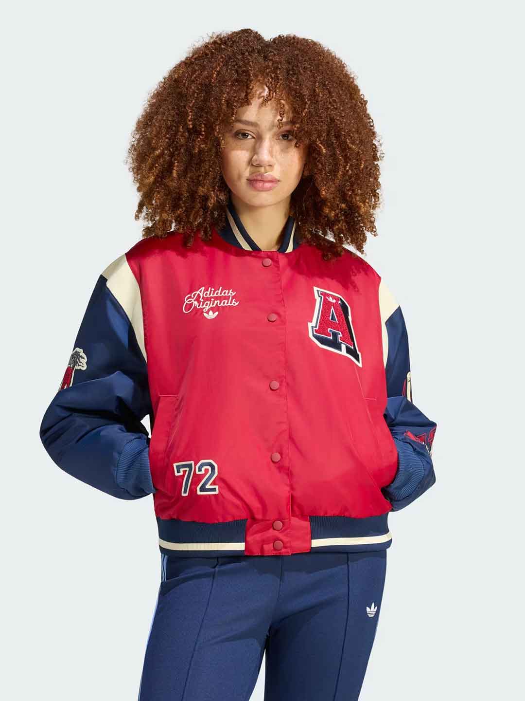 Adidas Bomber Jacket giubbino rosso con patch KR7030 ROSSO ADIDAS 