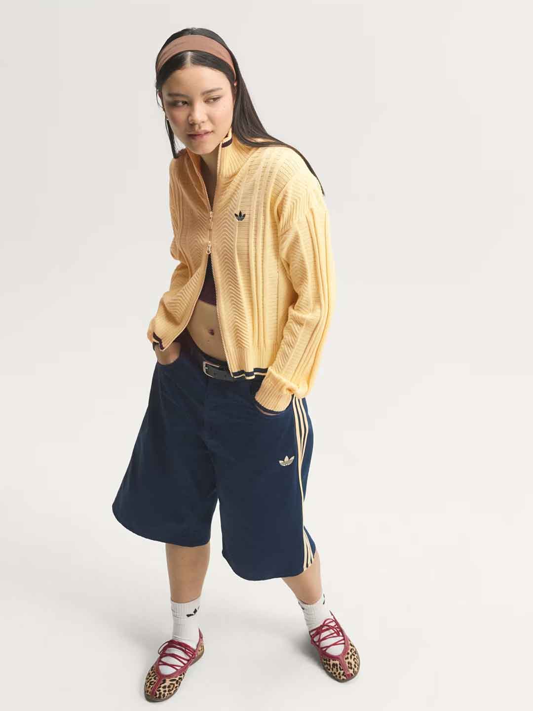 Adidas Firebird felpa panna e blu in lana KR7047 PANNA ADIDAS 
