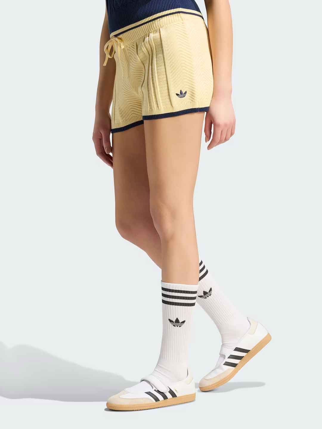 Adidas Cable Knit shorts panna KR7052 PANNA ADIDAS 
