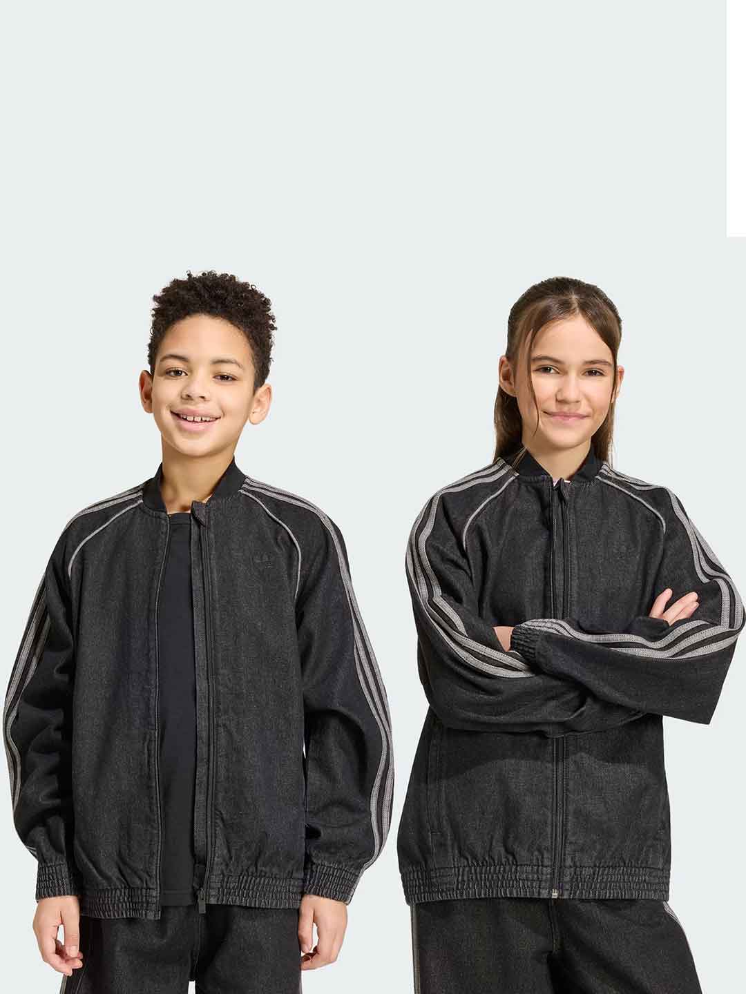 Adidas felpa kids nero in jeans 7-16 anni KR9129 NERO ADIDAS 