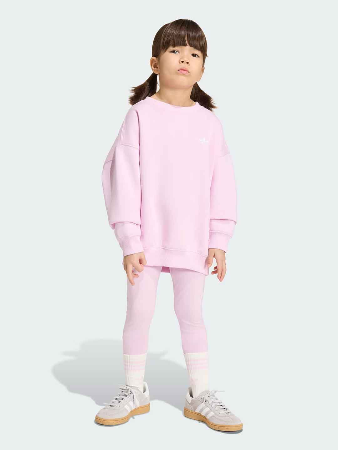 Adidas coordinato kids rosa con leggings 3-8 anni KS1285 ROSA ADIDAS 