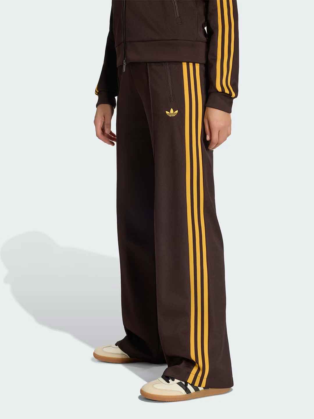 Adidas Classic pantalone marrone con bande giallo KS4741 MARRONE ADIDAS 