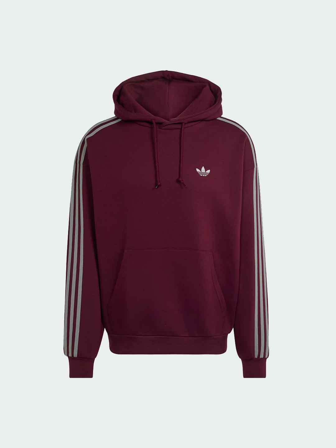 Adidas Adicolor felpa bordeaux con bande grigie KS7506 BORDEAUX ADIDAS 