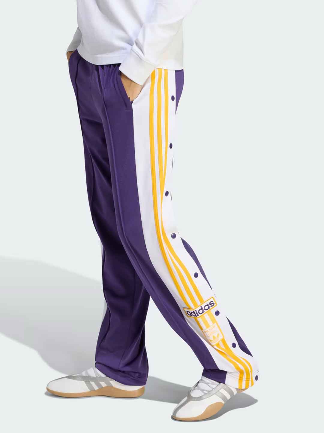 Adidas Adibreak pantalone viola con bande gialle KT0026 VIOLA ADIDAS 