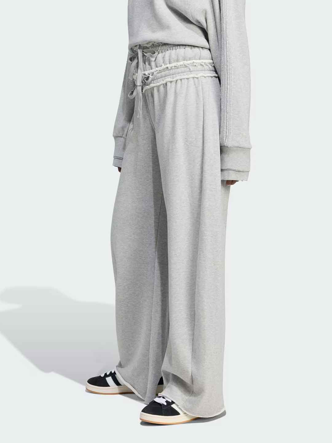 Adidas SST Double Waisted pantalone grigio con doppio bustino KT1932 GRIGIO ADIDAS 