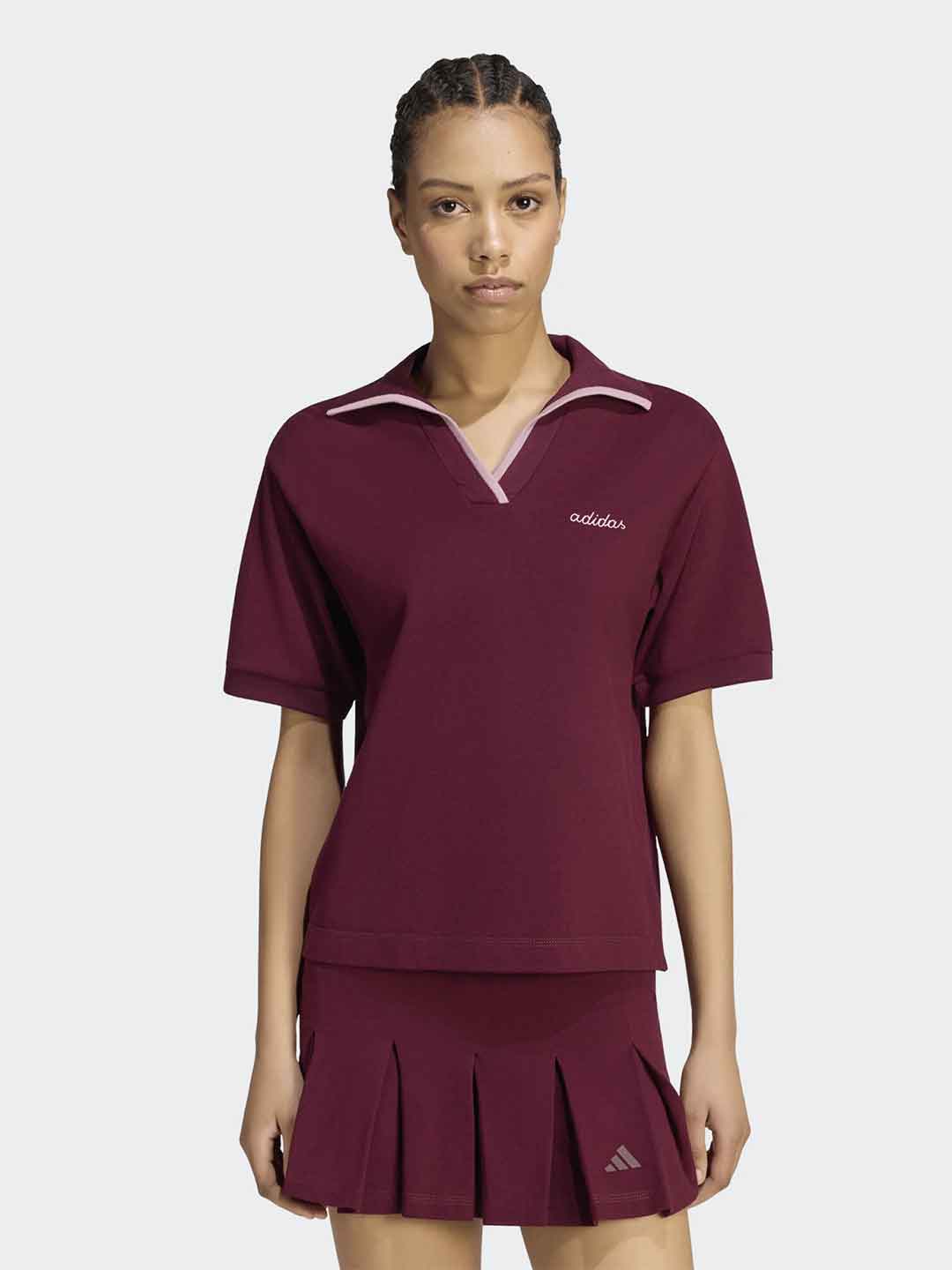 Adidas Graphic Seasonal polo bordeaux e rosa KV6856 BORDEAUX ADIDAS 