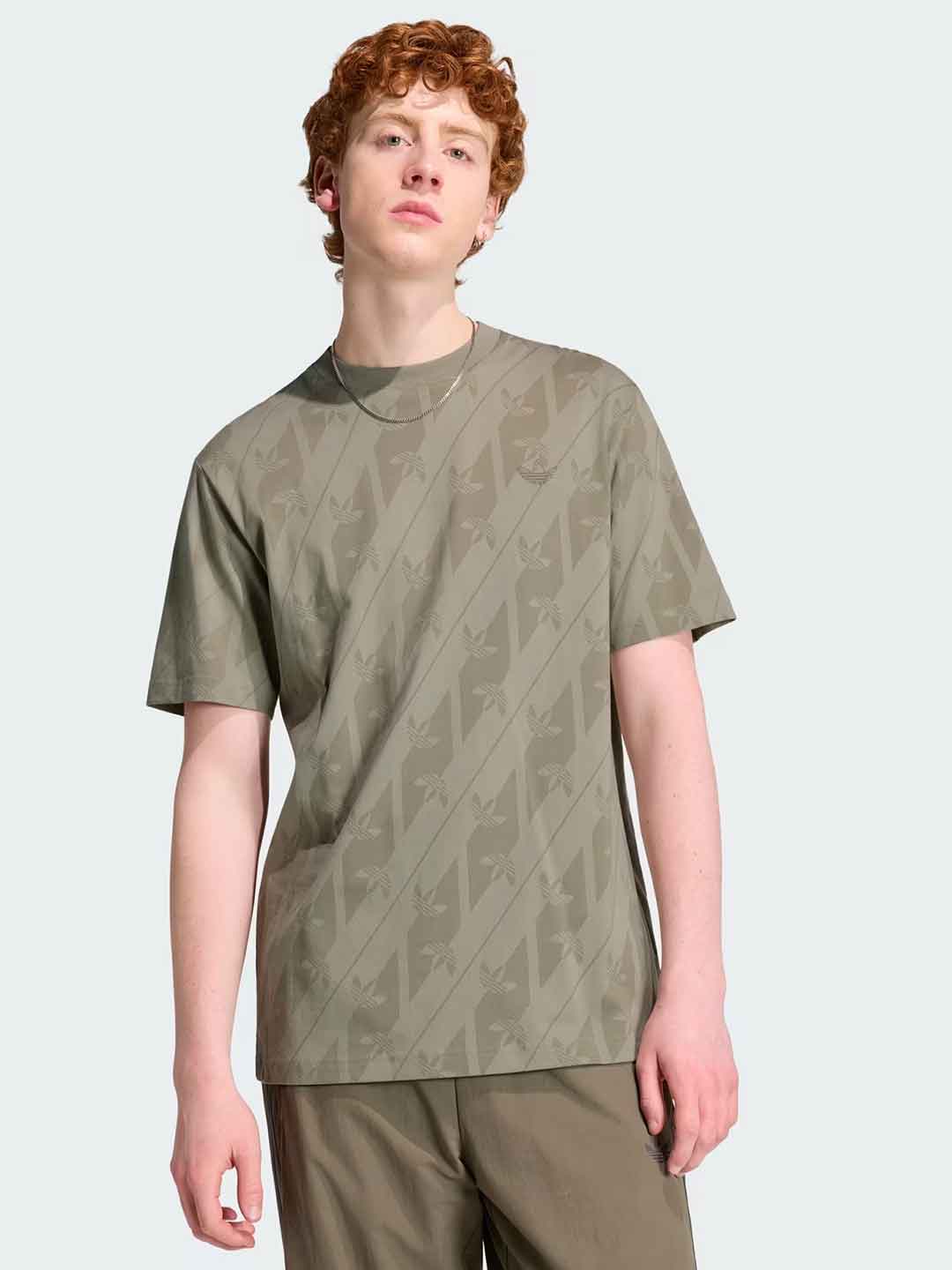 Adidas Monogram t-shirt verde KV7268 VERDE ADIDAS 