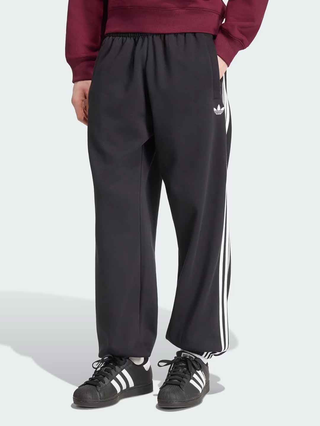 Adidas Adicolor pantalone nero con bande bianche KV9280 NERO ADIDAS 