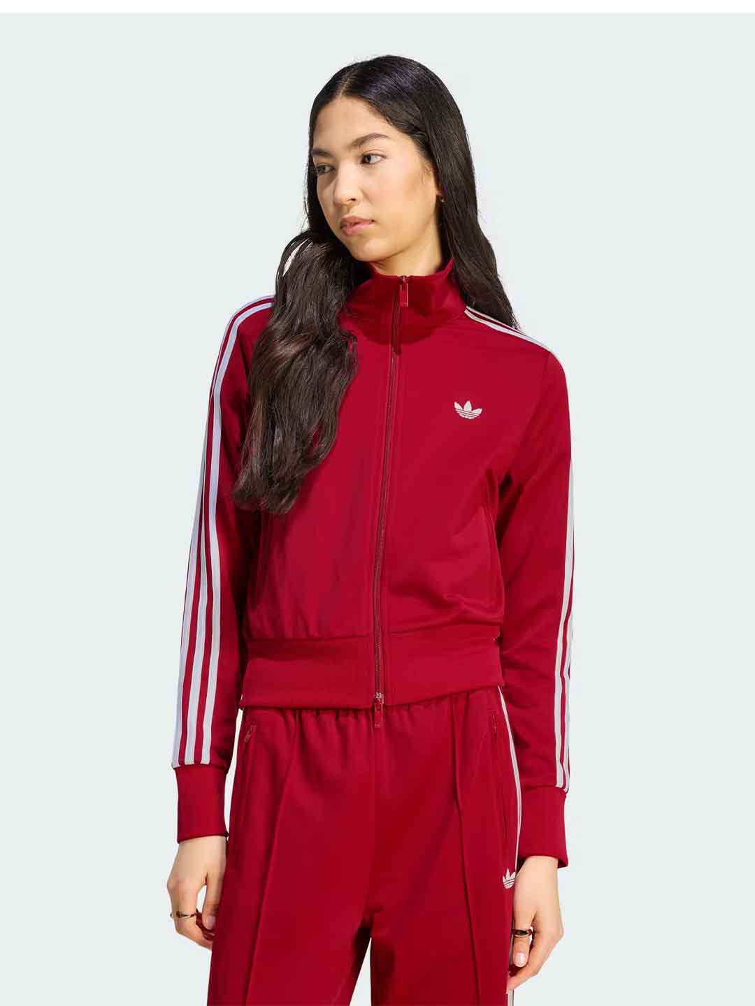 Adidas Firebird felpa rosso con bande bianche KV9553 ROSSO ADIDAS 