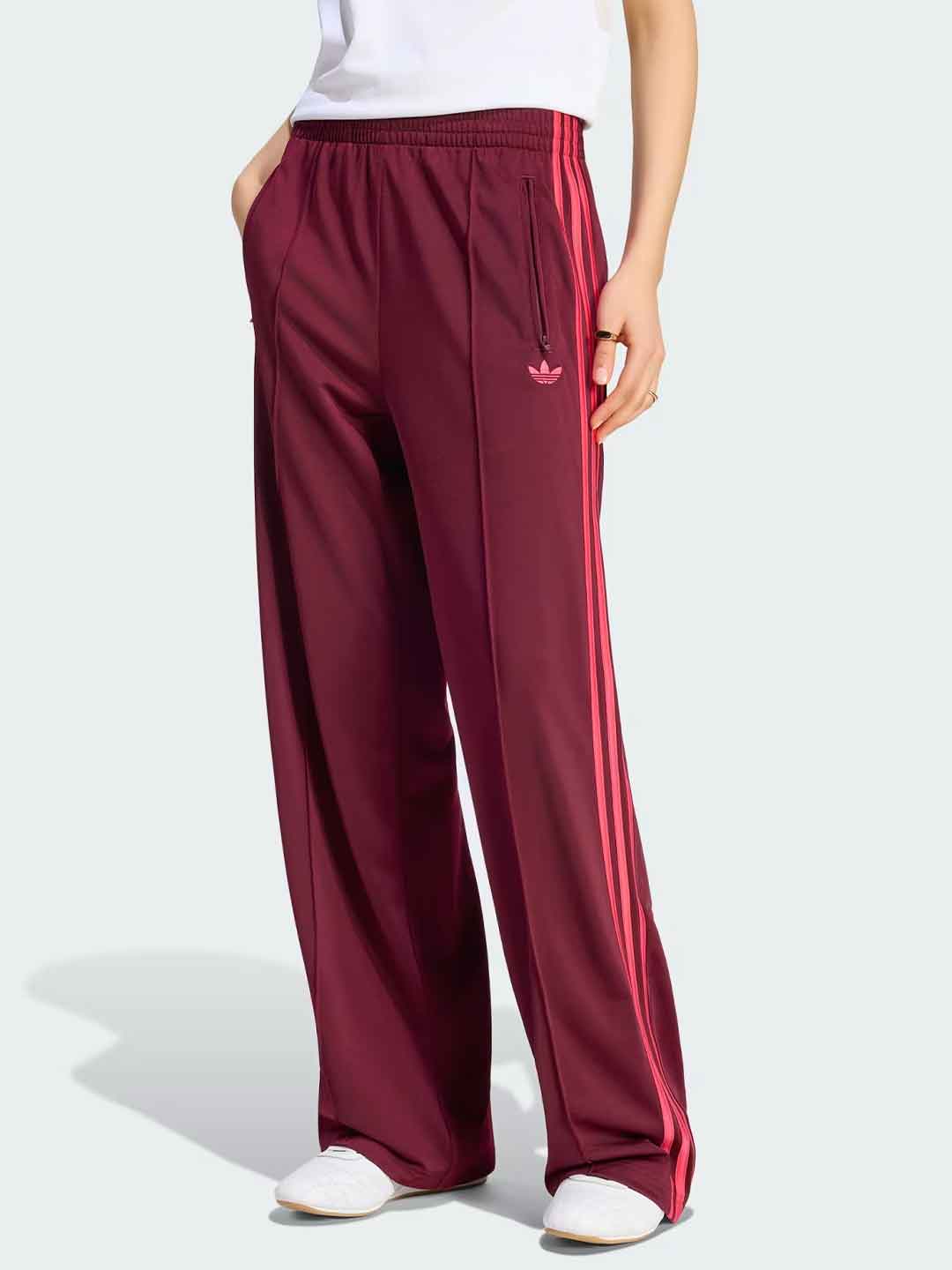 Adidas Firebird pantalone bordeaux con bande fucsia KW0230 BORDEAUX ADIDAS 