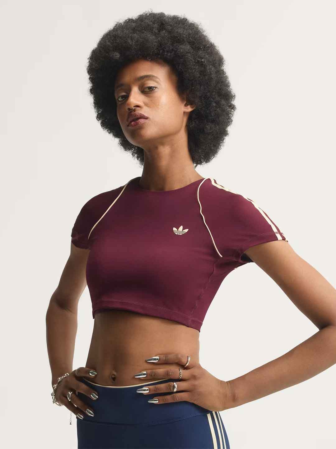 Adidas t-shirt bordeaux con reggiseno sportivo KW3561 BORDEAUX ADIDAS 