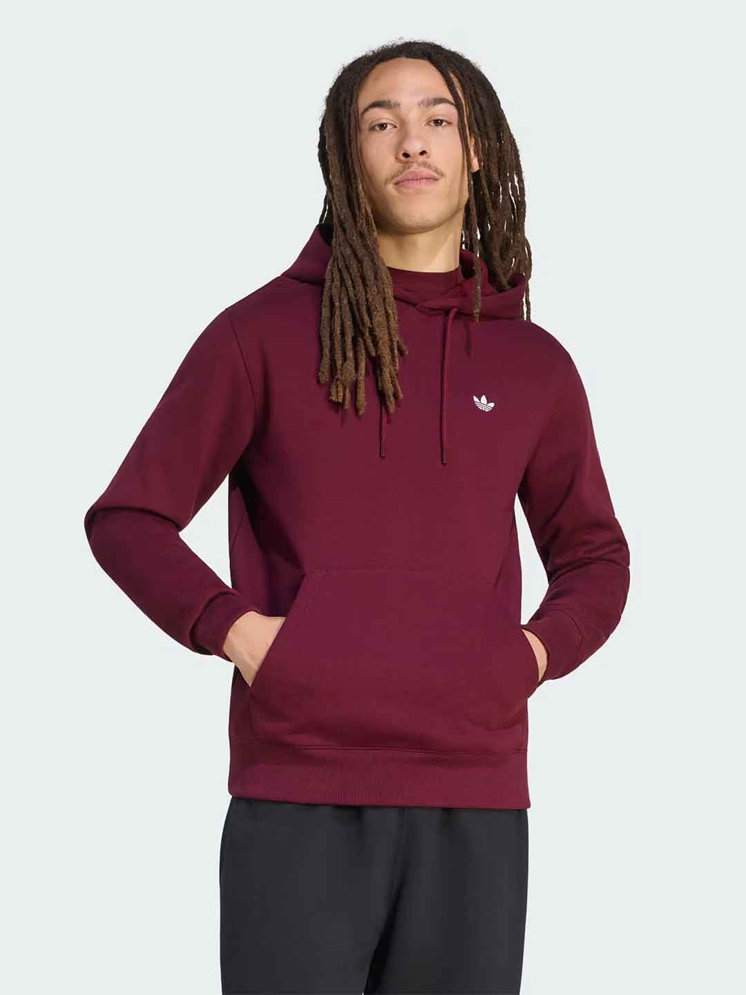 Adidas Essentials felpa bordeaux con cappuccio KW5048 BORDEAUX ADIDAS 