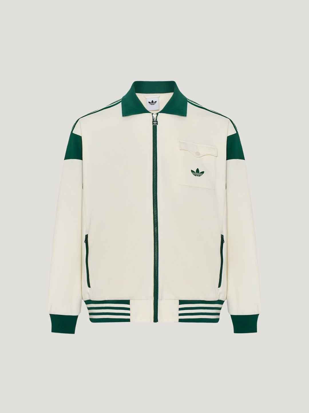 Adidas Track Top giacca bianca e verde KW5665 BIANCO ADIDAS 