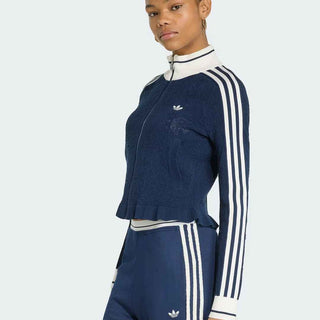 Adidas felpa blu con zip in lana KX6883 BLU ADIDAS 