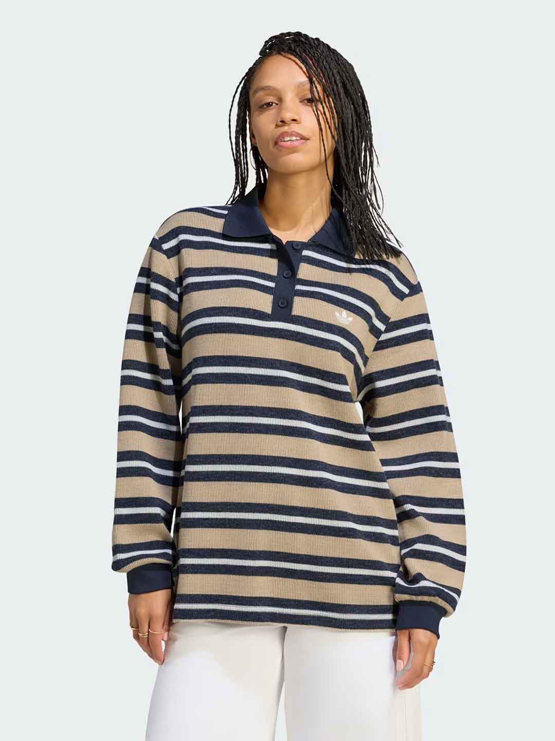 Adidas Stripe polo blu a righe LG3946 BLU ADIDAS 