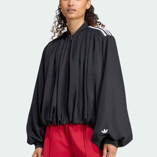 Adidas Satin Pleated felpa nero con maniche a palloncino LG4081 NERO ADIDAS 