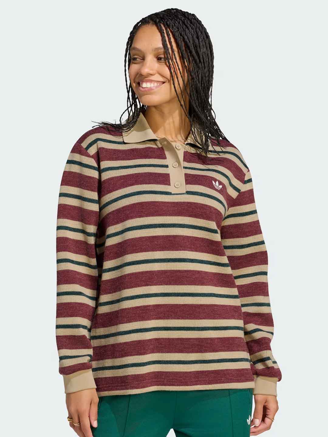 Adidas Stripe polo bordeaux a righe LG4083 BORDEAUX ADIDAS 