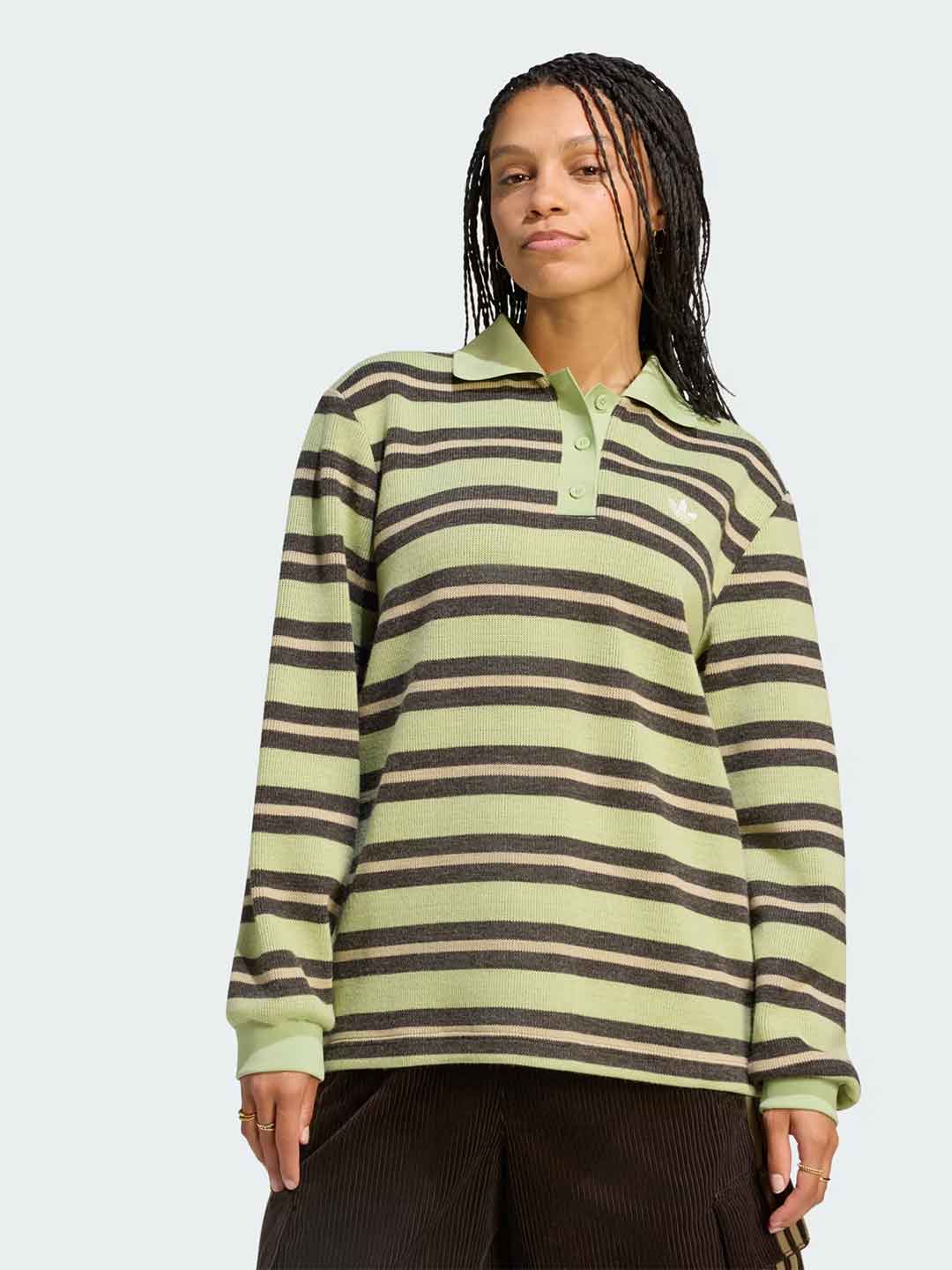 Adidas Stripe polo verde a righe LG4170 VERDE ADIDAS 