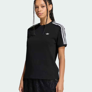 Adidas t-shirt nero con bande bianche e merletto LG4263 NERO ADIDAS 