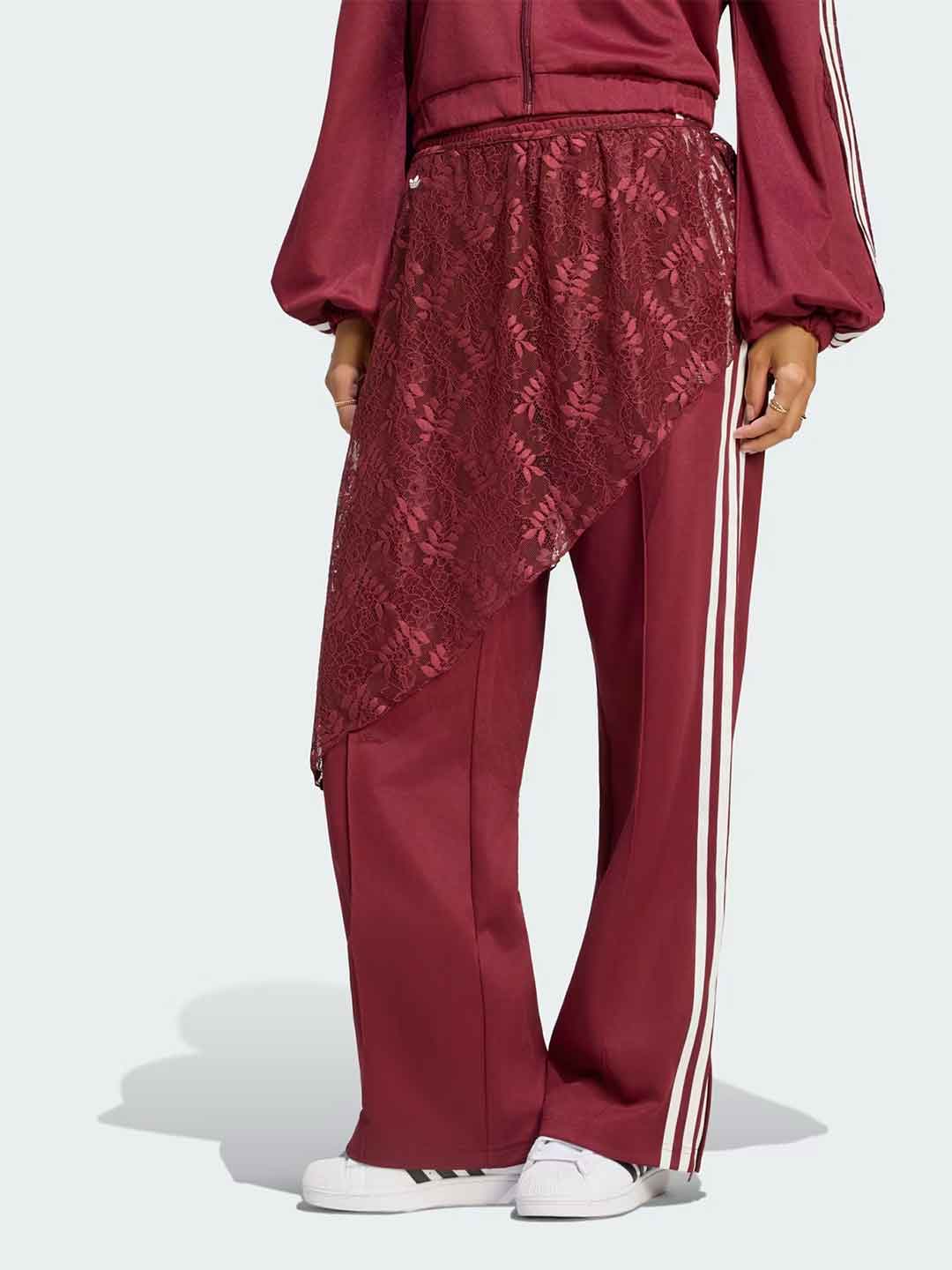 Adidas Firebird pantalone bordeaux con gonna in merletto LG4272 BORDEAUX ADIDAS 