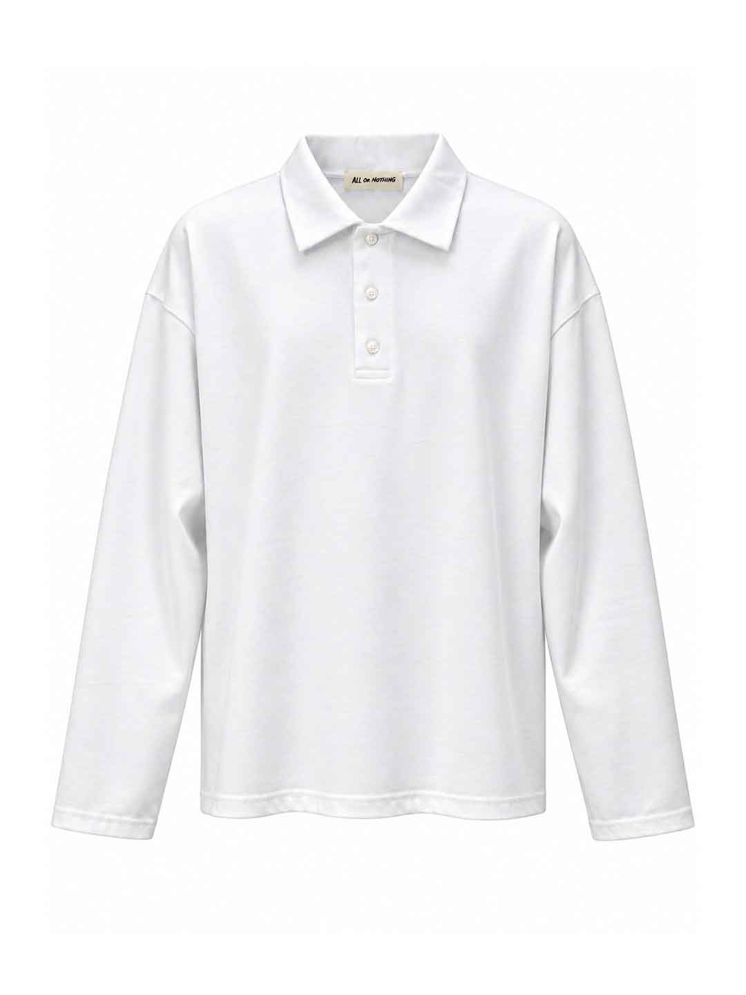 All Or Nothing polo bianco manica lunga POLO BASIC BIANCO ALL OR NOTHING 
