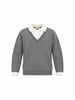 All Or Nothing maglione grigio con collo camicia