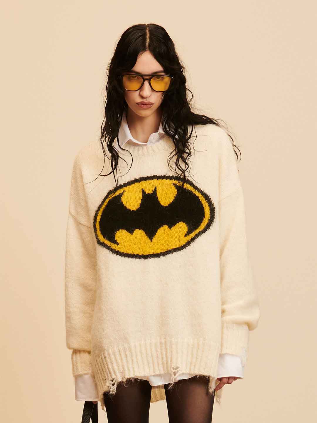 Aniye By Maxipull Batman maglione panna 181502 PANNA ANIYE BY 